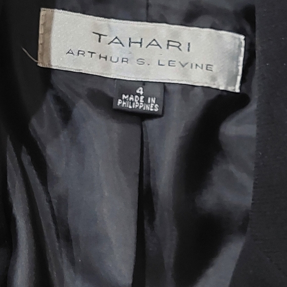 TAHARI Arthur S. Levine Classic Black Blazer Career Jacket Women's Sz 4 - Picture 8 of 13